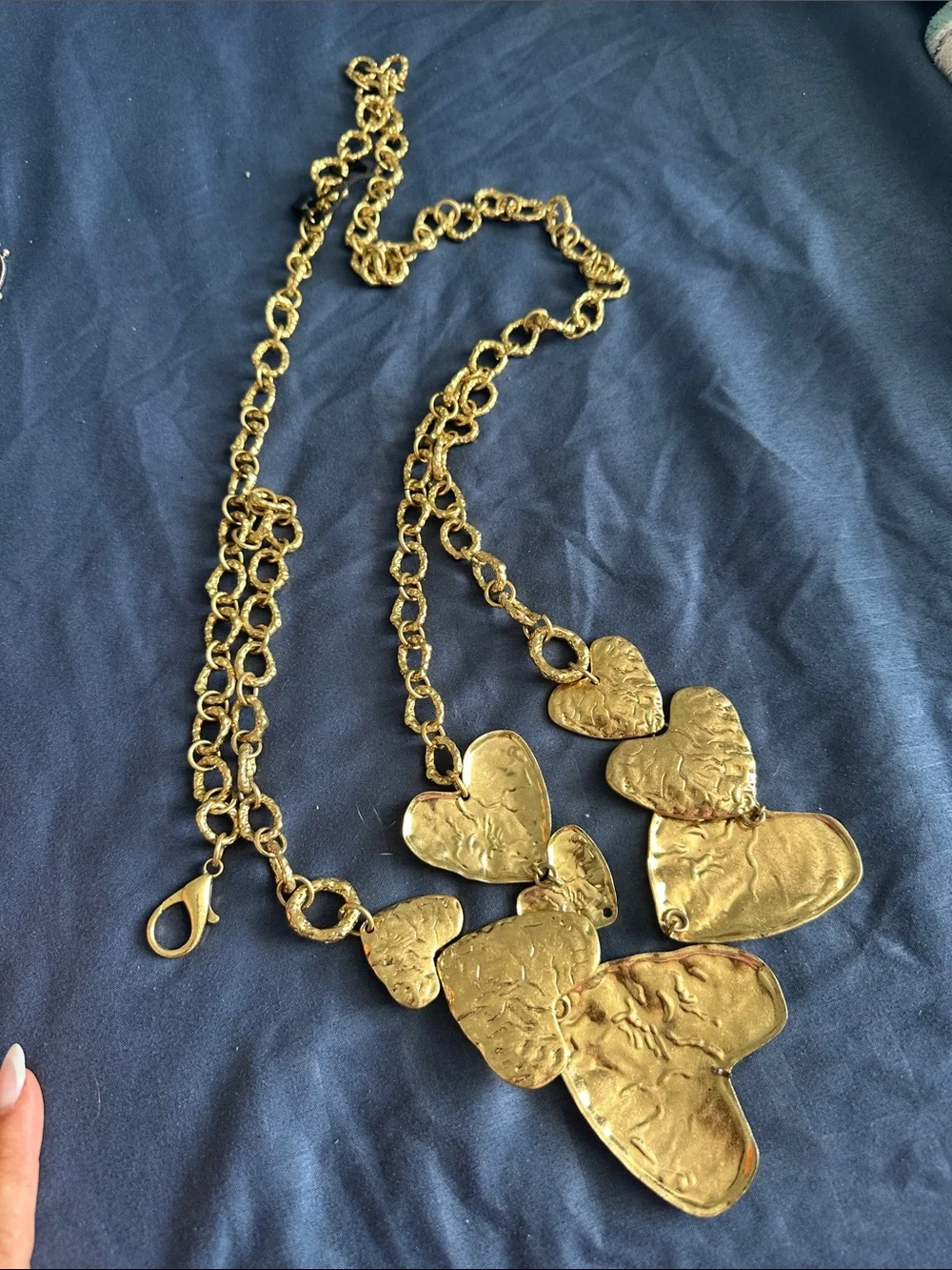 Zara Gold Heart Link Necklace - Women Accessories Belts